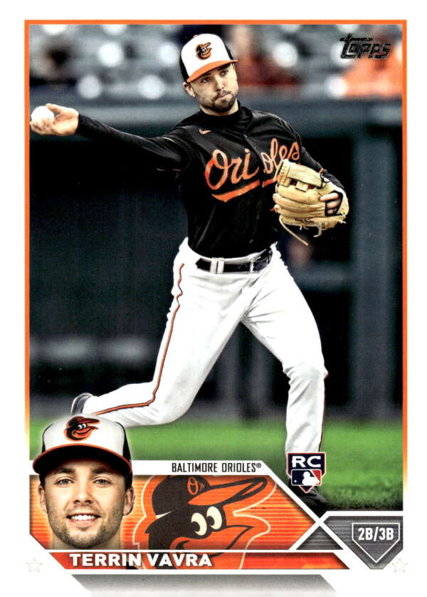 2023 Topps Baseball #524 Terrin Vavra RC Rookie Baltimore Orioles Image 1