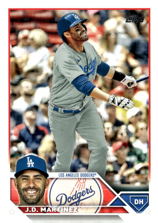 2023 Topps Baseball  #544 J.D. Martinez  Los Angeles Dodgers  Image 1