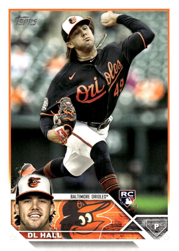 2023 Topps Baseball #547 DL Hall RC Rookie Baltimore Orioles Image 1