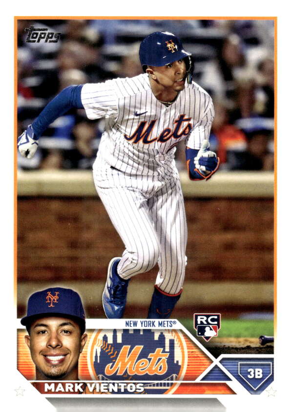 2023 Topps Baseball #550 Mark Vientos RC Rookie New York Mets Image 1