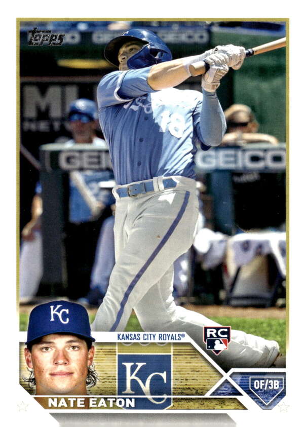 2023 Topps Baseball #557 Nate Eaton RC Rookie Kansas City Royals Image 1