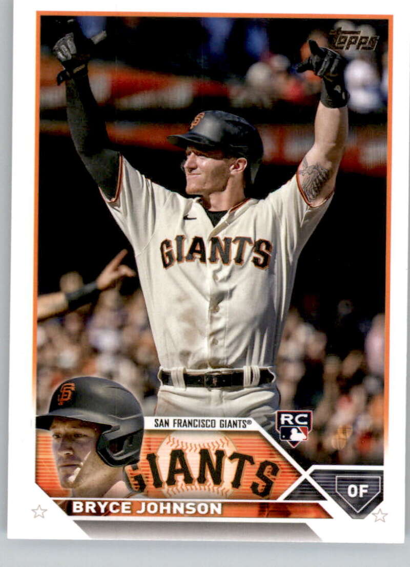 2023 Topps Baseball #571 Bryce Johnson RC Rookie San Francisco Giants Image 1
