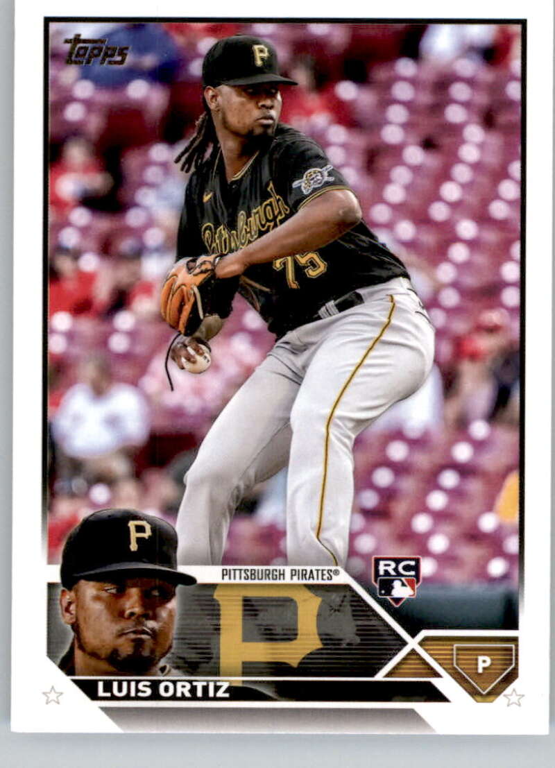 2023 Topps Baseball #582 Luis Ortiz RC Rookie Pittsburgh Pirates Image 1