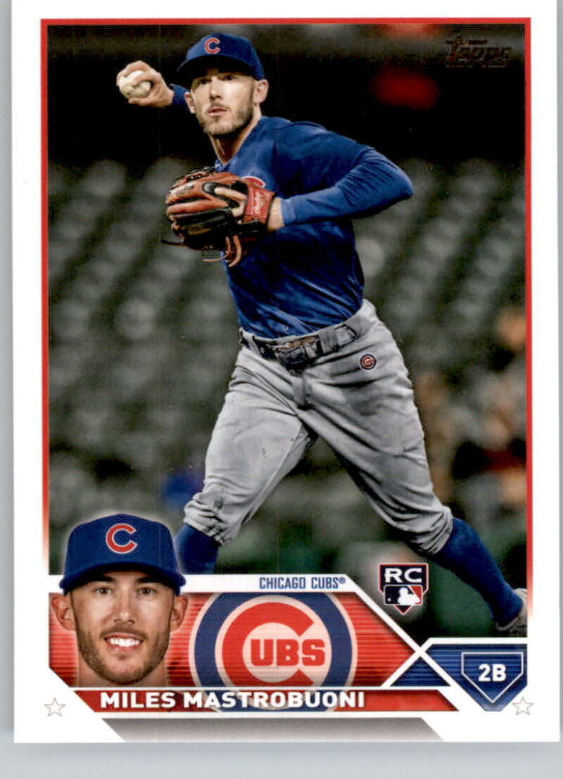 2023 Topps Baseball #592 Miles Mastrobuoni RC Rookie Chicago Cubs Image 1