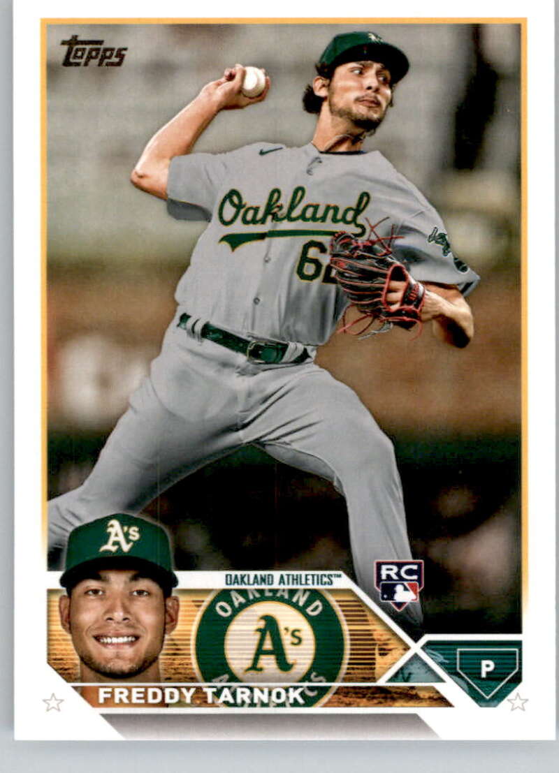 2023 Topps Baseball #608 Freddy Tarnok RC Rookie Oakland Athletics Image 1