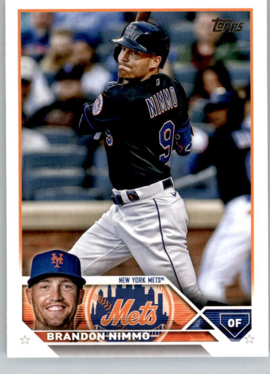 2023 Topps Baseball  #614 Brandon Nimmo  New York Mets  Image 1