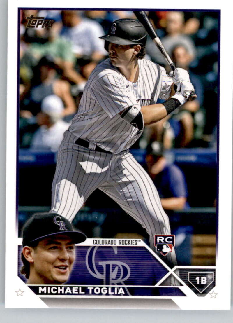 2023 Topps Baseball #616 Michael Toglia RC Rookie Colorado Rockies Image 1
