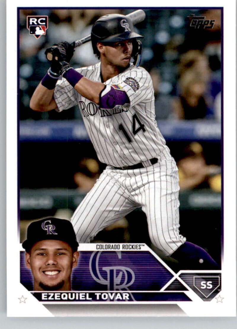 2023 Topps Baseball #651 Ezequiel Tovar RC Rookie Colorado Rockies Image 1