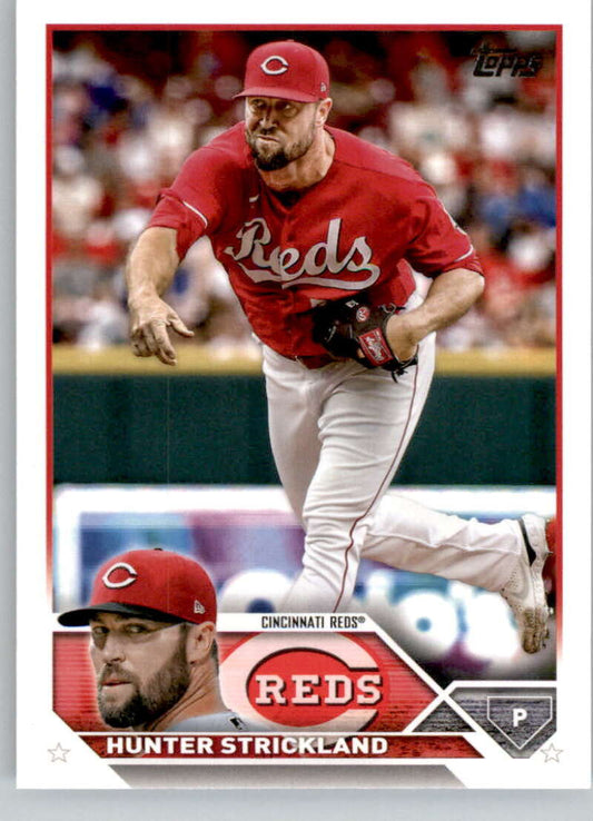 2023 Topps Baseball  #652 Hunter Strickland  Cincinnati Reds  Image 1