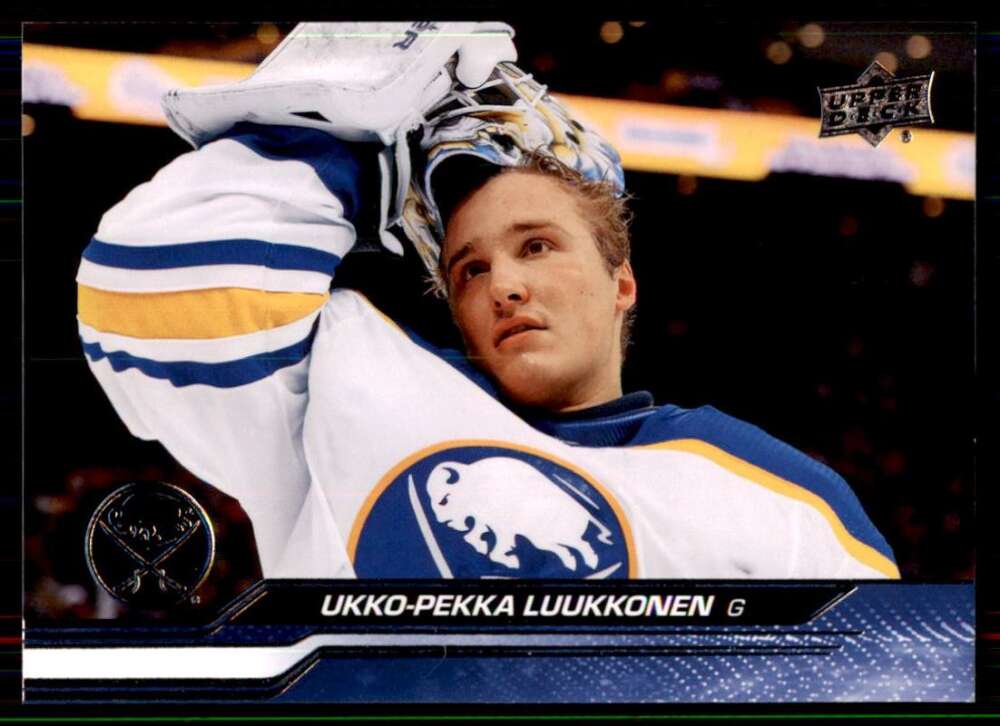 2023-24 Upper Deck Hockey #23 Ukko-Pekka Luukkonen Buffalo Sabres Image 1