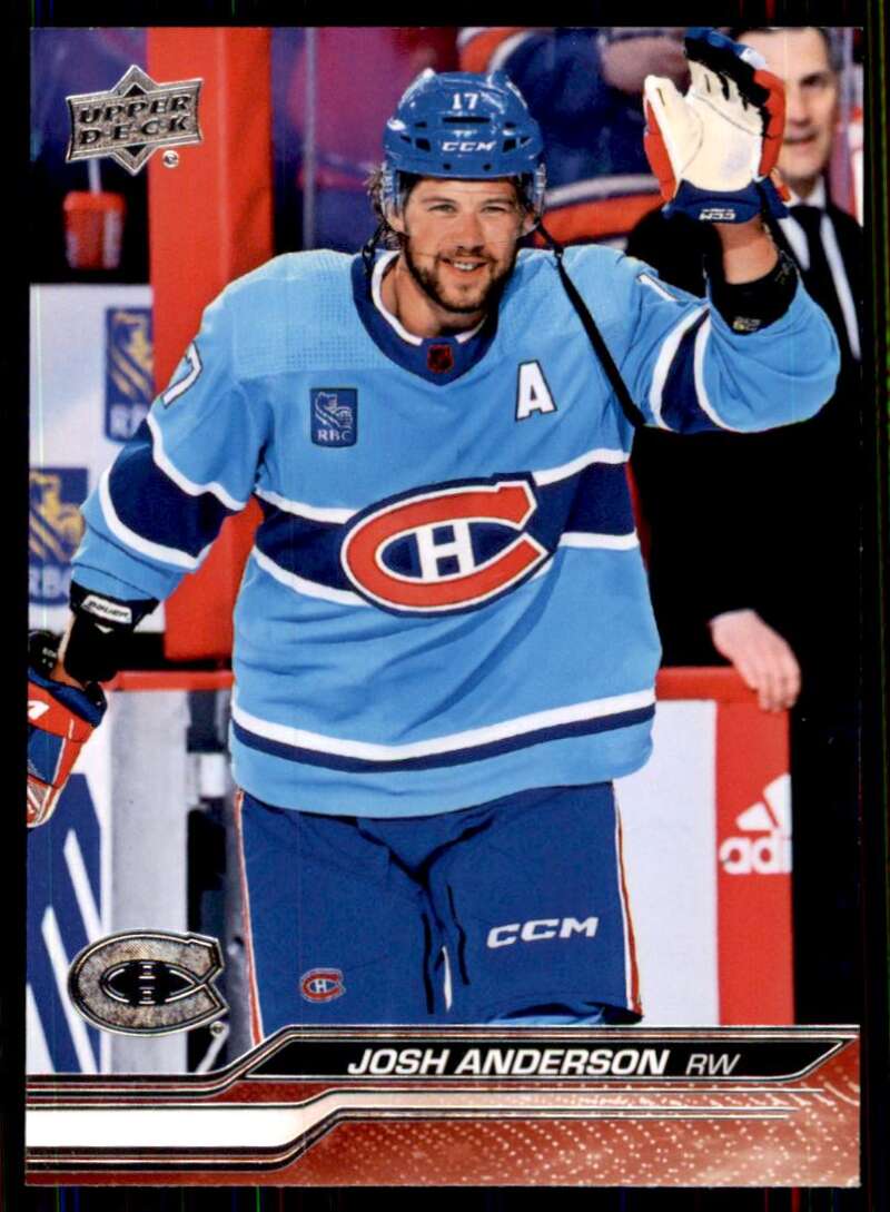2023-24 Upper Deck Hockey #96 Josh Anderson Montreal Canadiens Image 1