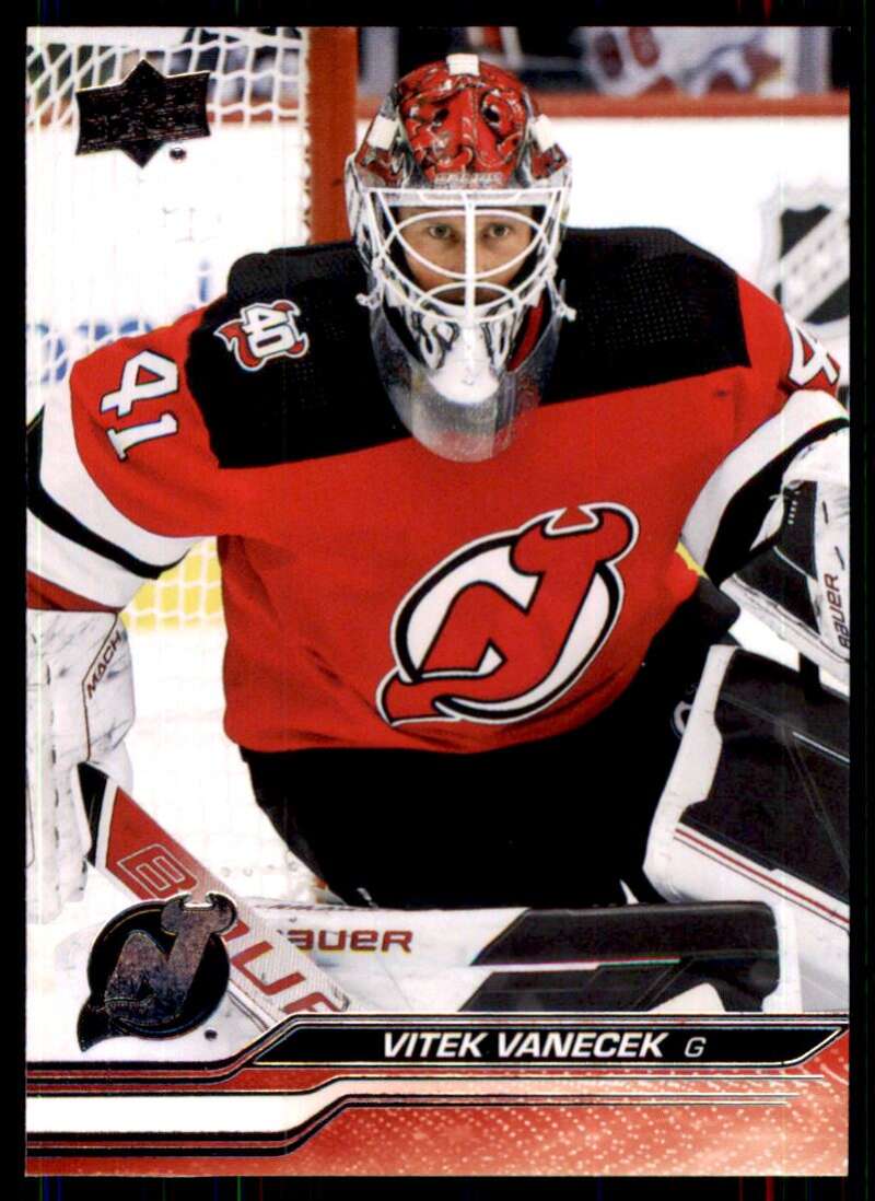 2023-24 Upper Deck Hockey #113 Vitek Vanecek New Jersey Devils Image 1