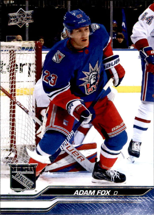 2023-24 Upper Deck Hockey #124 Adam Fox  New York Rangers  Image 1