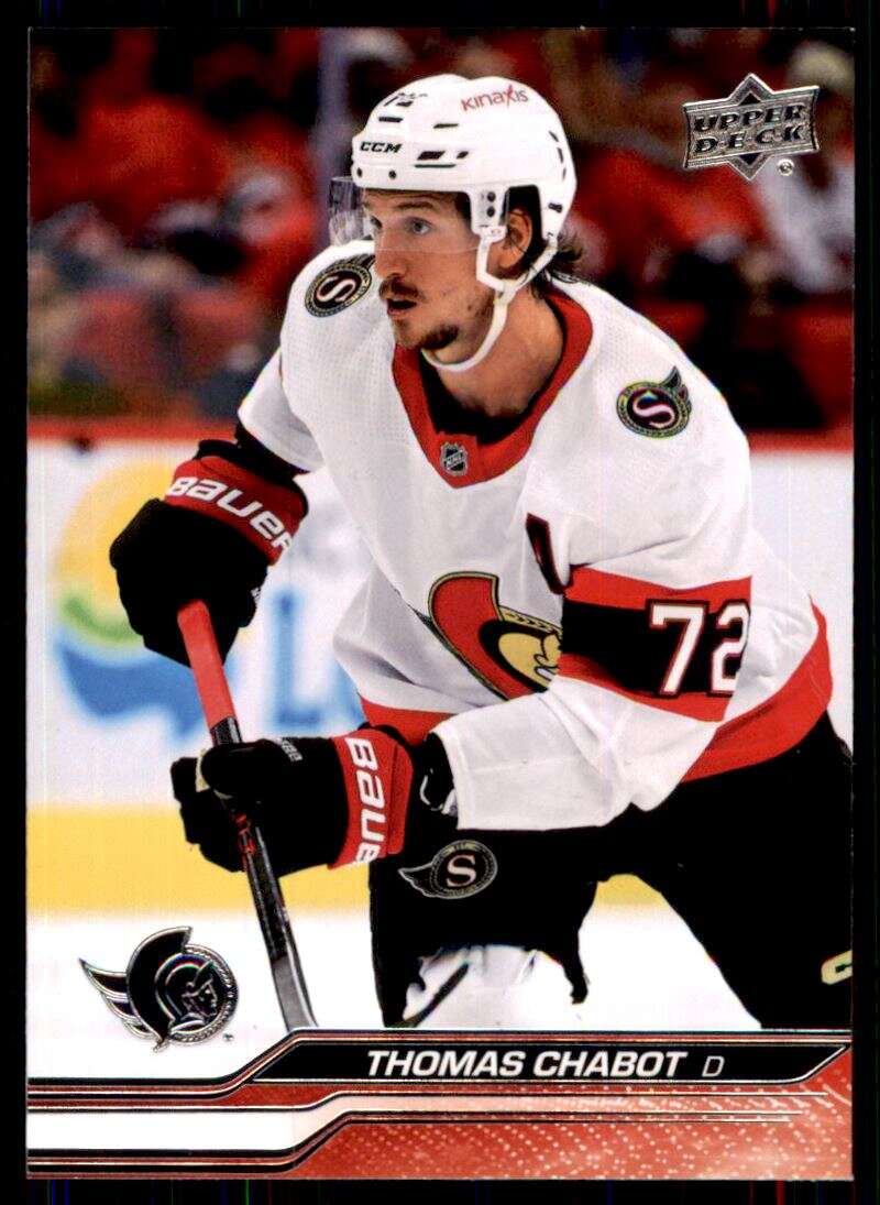 2023-24 Upper Deck Hockey #130 Thomas Chabot Ottawa Senators Image 1