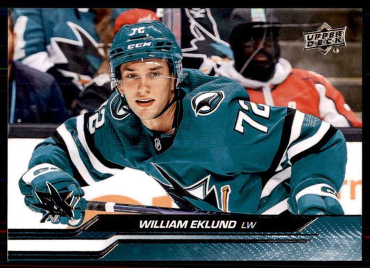 2023-24 Upper Deck Hockey #143 William Eklund  San Jose Sharks  Image 1