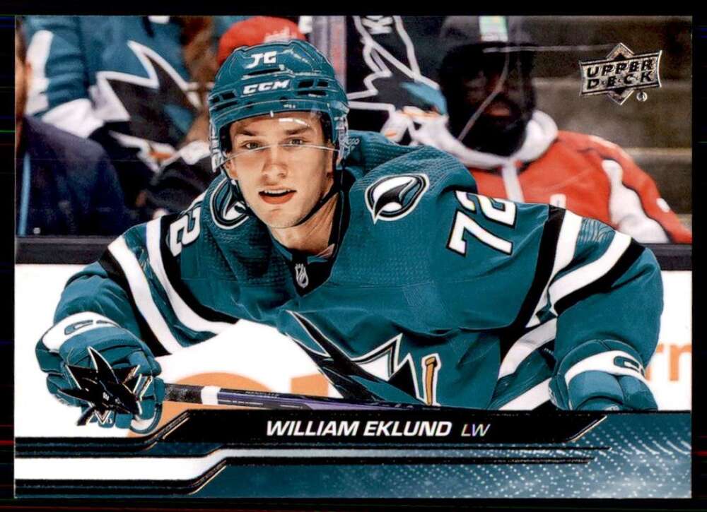 2023-24 Upper Deck Hockey #143 William Eklund San Jose Sharks Image 1