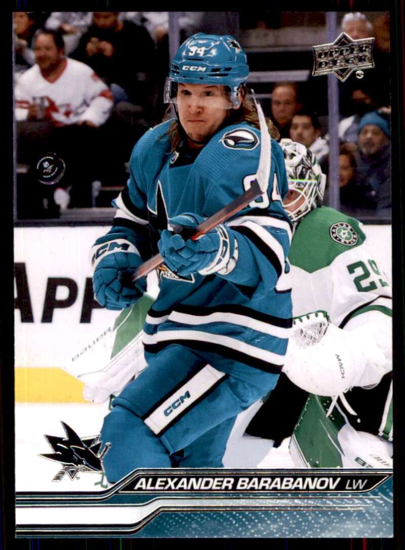 2023-24 Upper Deck Hockey #146 Alexander Barabanov San Jose Sharks Image 1