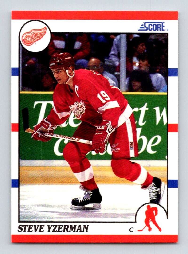 1990-91 Score American #3 Steve Yzerman Detroit Red Wings Image 1