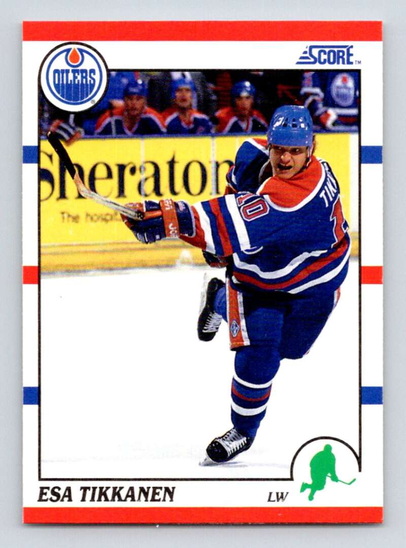 1990-91 Score American #13 Esa Tikkanen Edmonton Oilers Image 1