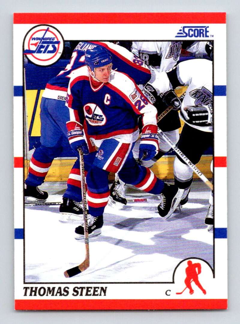 1990-91 Score American #14 Thomas Steen Winnipeg Jets Image 1