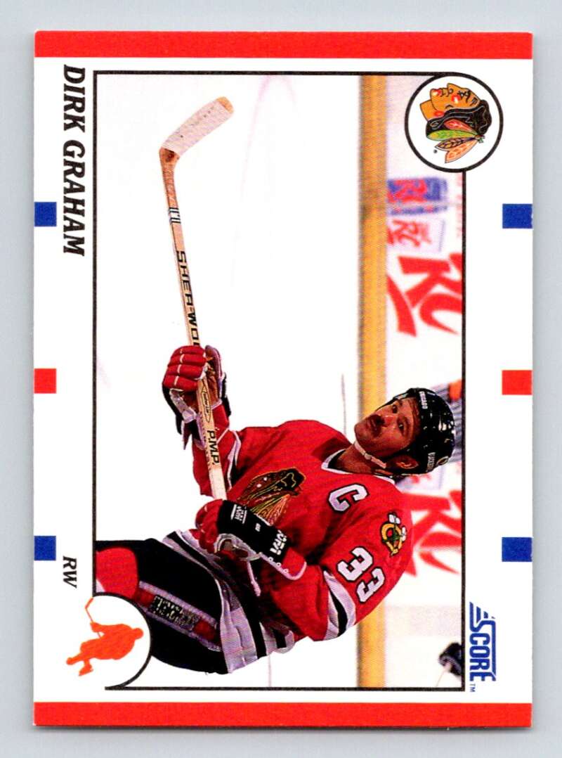 1990-91 Score American #17 Dirk Graham Chicago Blackhawks Image 1