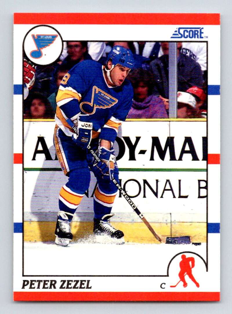 1990-91 Score American #24 Peter Zezel St. Louis Blues Image 1