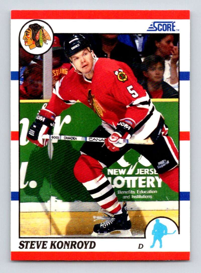 1990-91 Score American #29 Steve Konroyd Chicago Blackhawks Image 1