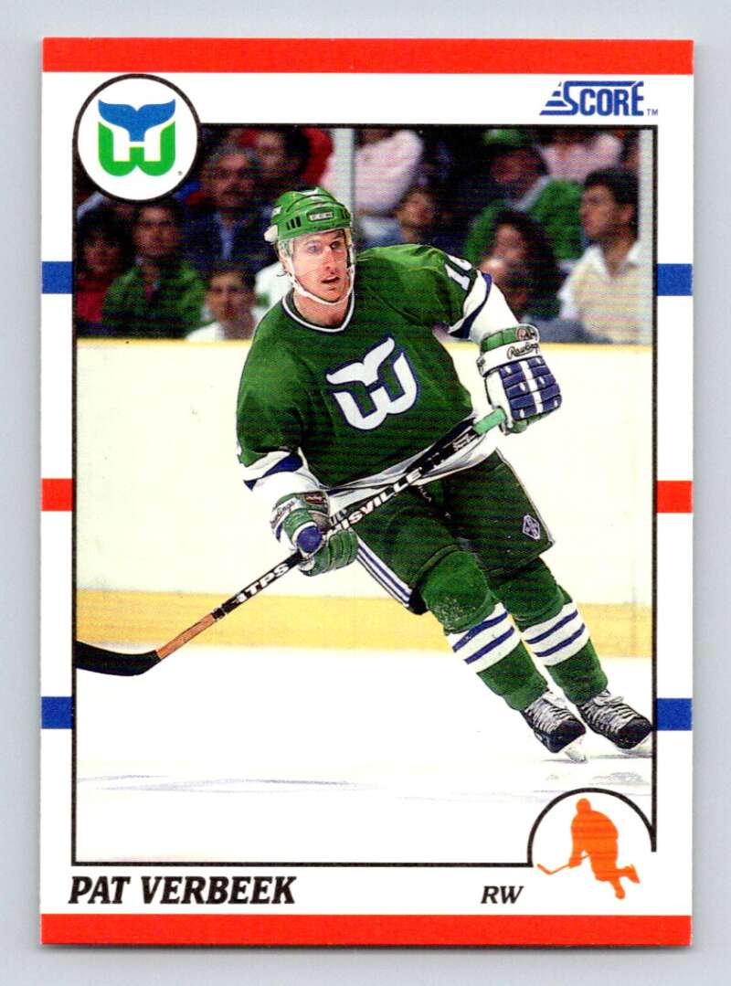 1990-91 Score American #35 Pat Verbeek Hartford Whalers Image 1