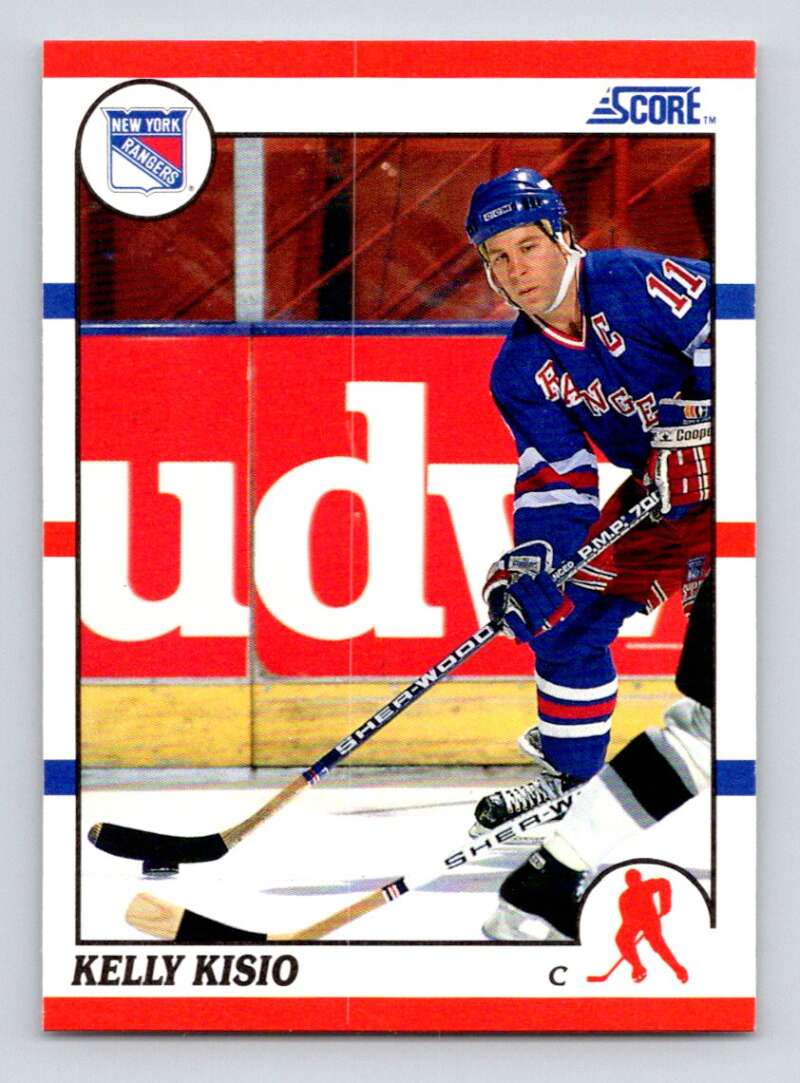 1990-91 Score American #37 Kelly Kisio New York Rangers Image 1