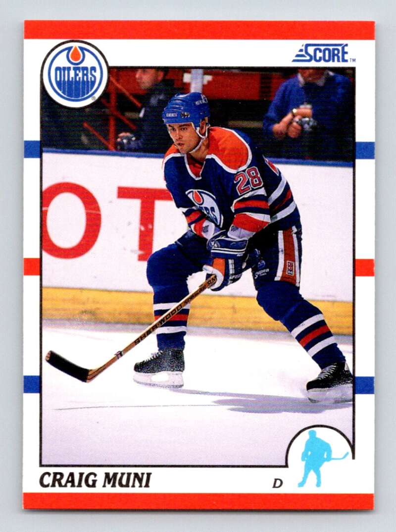 1990-91 Score American #38 Craig Muni Edmonton Oilers Image 1