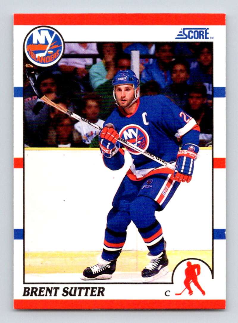 1990-91 Score American #39 Brent Sutter New York Islanders Image 1