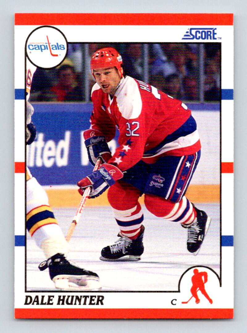 1990-91 Score American #44 Dale Hunter Washington Capitals Image 1