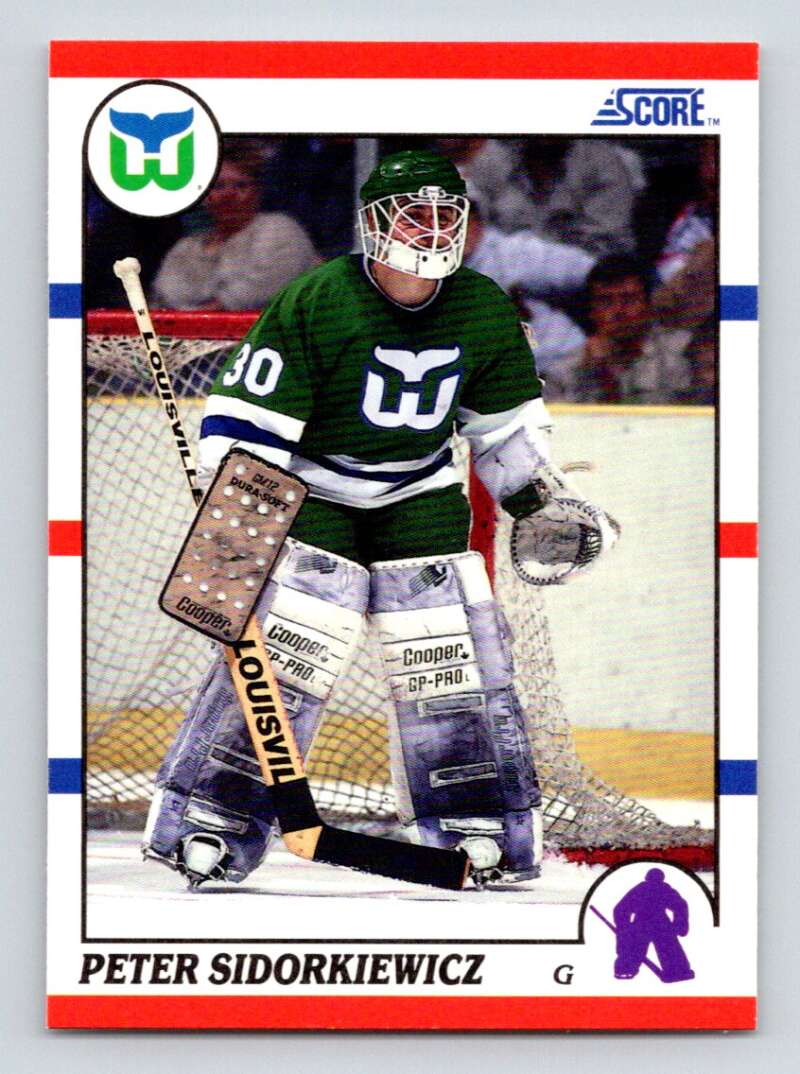 1990-91 Score American #46 Peter Sidorkiewicz Hartford Whalers Image 1