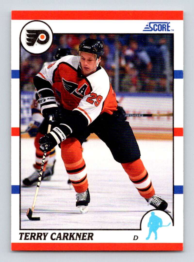 1990-91 Score American #47 Terry Carkner Philadelphia Flyers Image 1