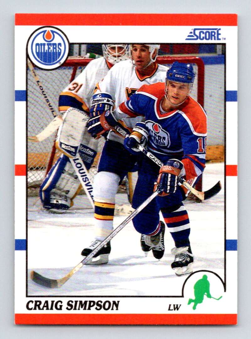 1990-91 Score American #58 Craig Simpson Edmonton Oilers Image 1