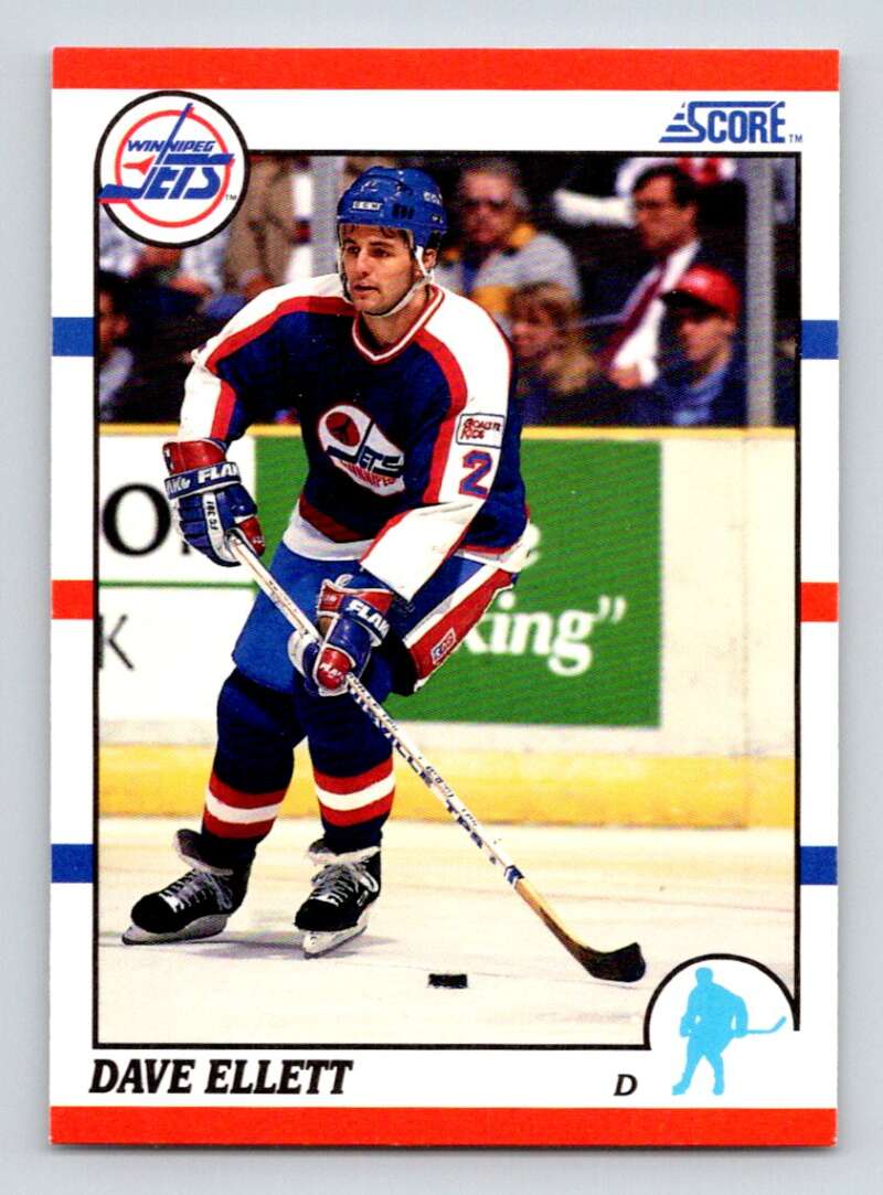 1990-91 Score American #65 Dave Ellett Winnipeg Jets Image 1