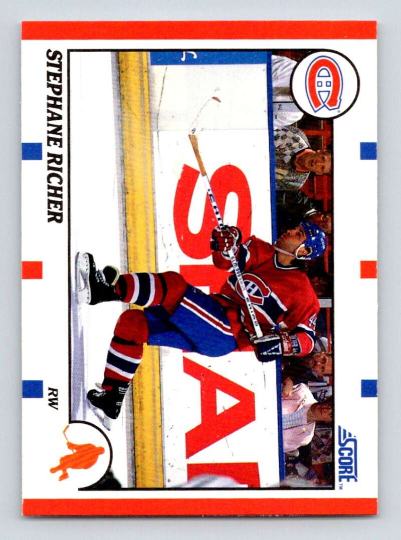 1990-91 Score American #75 Stephane Richer Montreal Canadiens Image 1