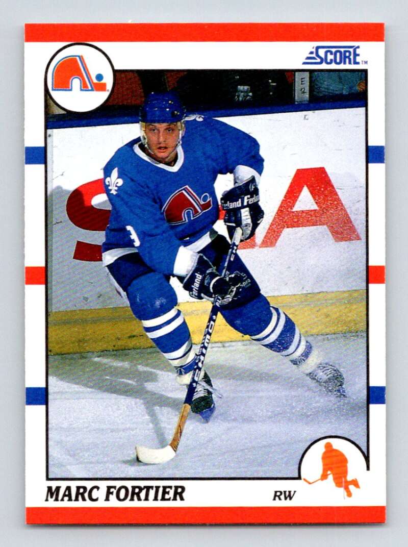 1990-91 Score American #78 Marc Fortier Quebec Nordiques Image 1