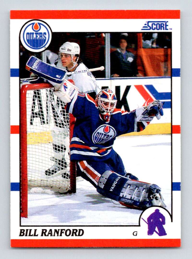 1990-91 Score American #79 Bill Ranford Edmonton Oilers Image 1