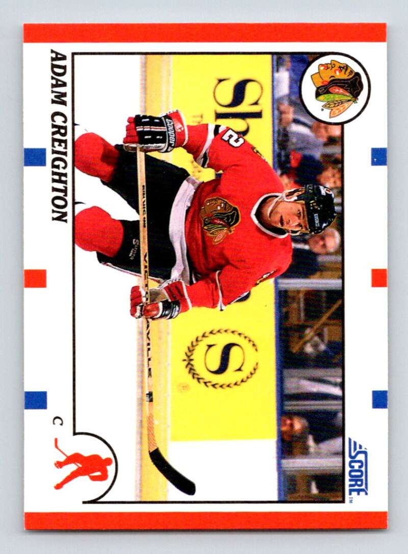 1990-91 Score American #82 Adam Creighton Chicago Blackhawks Image 1