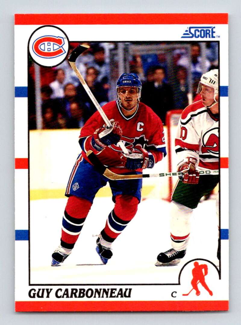 1990-91 Score American #91 Guy Carbonneau Montreal Canadiens Image 1