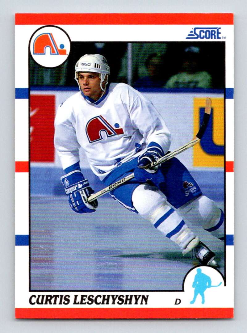 1990-91 Score American #92 Curtis Leschyshyn RC Rookie Nordiques Image 1