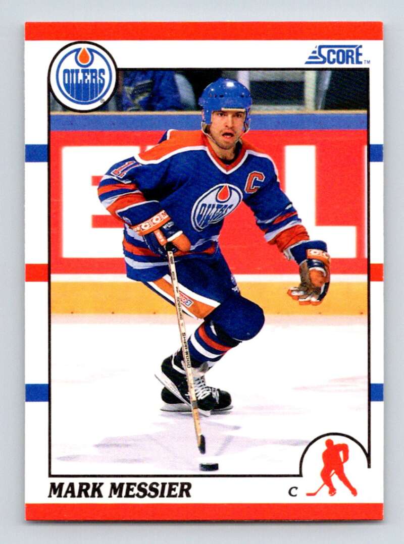 1990-91 Score American #100 Mark Messier Edmonton Oilers Image 1