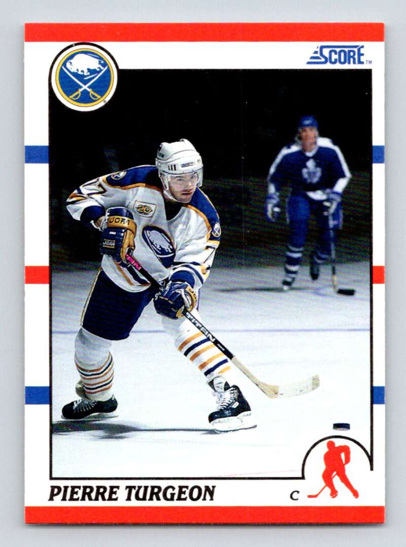 1990-91 Score American #110 Pierre Turgeon Buffalo Sabres Image 1