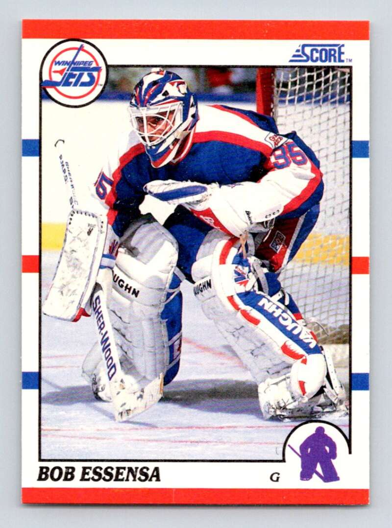 1990-91 Score American #112 Bob Essensa RC Rookie Winnipeg Jets Image 1