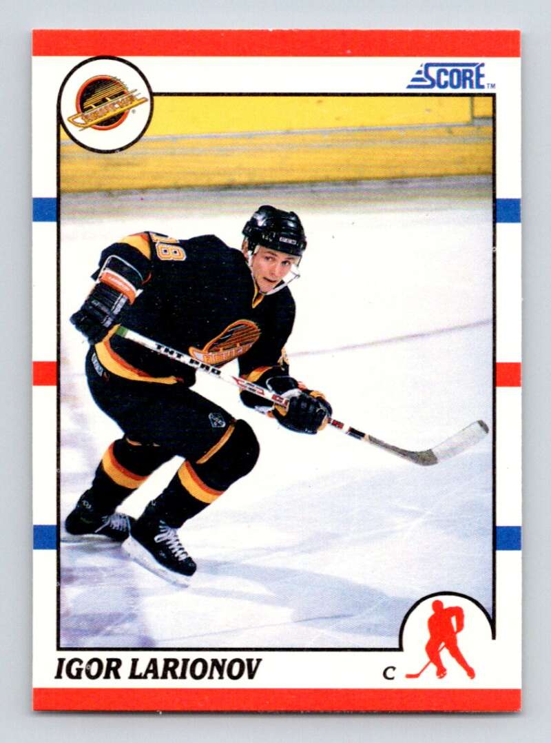 1990-91 Score American #123 Igor Larionov RC Rookie Vancouver Canucks Image 1