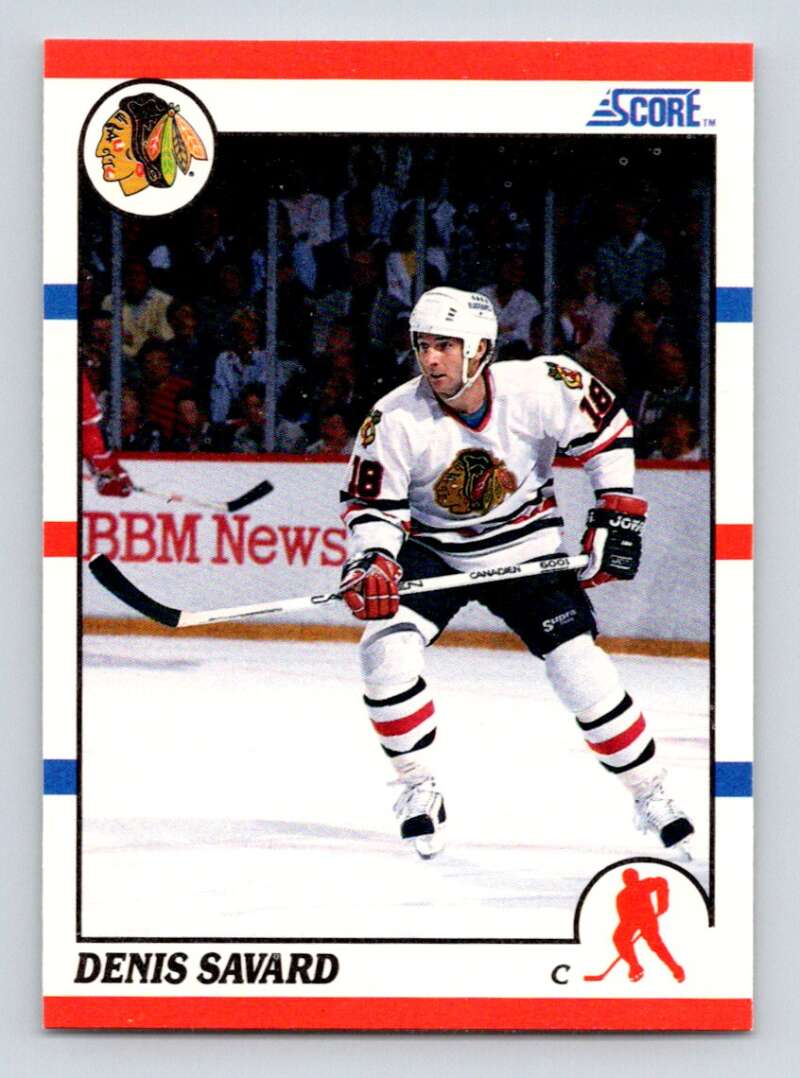 1990-91 Score American #125 Denis Savard Chicago Blackhawks Image 1