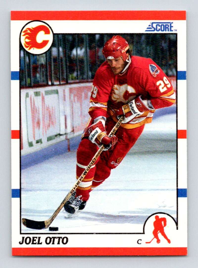 1990-91 Score American #128 Joel Otto Calgary Flames Image 1