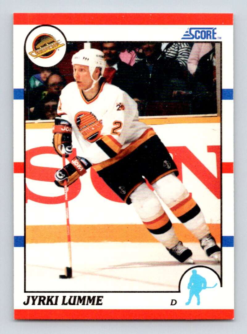 1990-91 Score American #132 Jyrki Lumme RC Rookie Vancouver Canucks Image 1