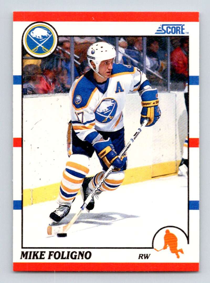 1990-91 Score American #133 Mike Foligno Buffalo Sabres Image 1